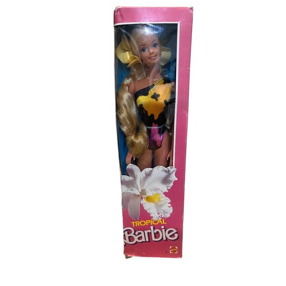 NIB Vintage 1985 Tropical Barbie Doll In Original Box Mattel - Picture 1 of 5
